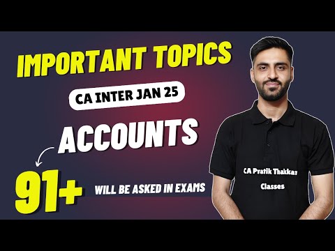 ADVANCE ACCOUNTS IMPORTANT TOPICS CA INTER JAN 25