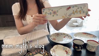 [Tableware purchases for a housewife who loves cooking] Cooking meals to match the tableware 🐰