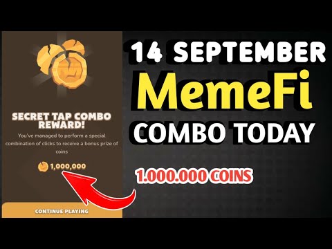 MEMEFI SECRET COMBO TODAY 14 SEPTEMBER 2024 | MEMEFI DAILY COMBO | MEMEFI COMBO TODAY | MEMEFI COMBO