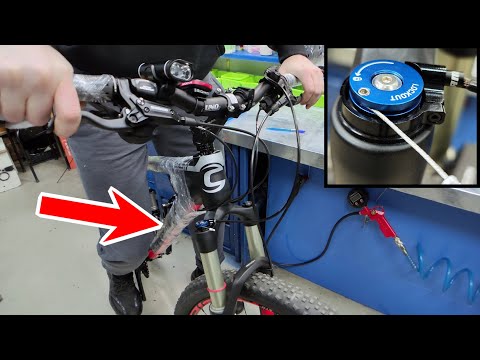 How to make a bike fork better. RockShox remote lockout adjustment