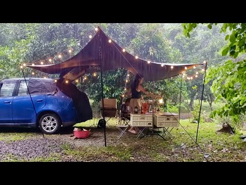 露營人生-溪流旁的車宿，小看午後雷陣雨的下場😱😱坪林綠野山林露營區NO.101