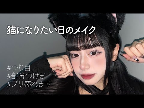 雰囲気を変えて黒猫メイクに挑戦してみた🐱🖤