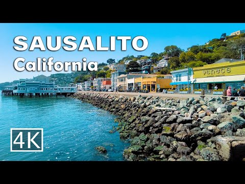 [4K] Sausalito - Walking Tour Of Hidden Gem