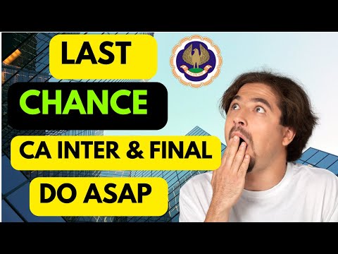 |Last Chance For CA Inter & Final Students| Never Miss This Opportunity Before ICAI  CA Result |