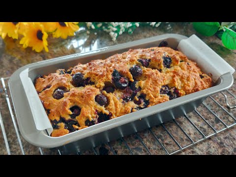 Quick And Healthy 5-minute Blueberry Bread Recipe—whole Wheat, No sugar|5分钟快手健康面包食谱—全麦无糖蓝莓面包