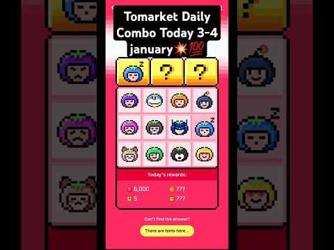 Tomarket Daily Combo Today 3 january | Tomarket Combo Today | Tomarket Today Combo | Tomarket app