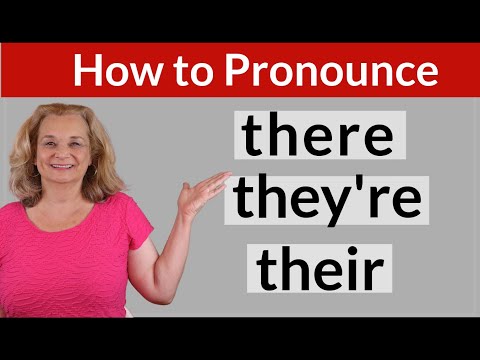 How to pronounce "there" they're" and "their"  #shorts