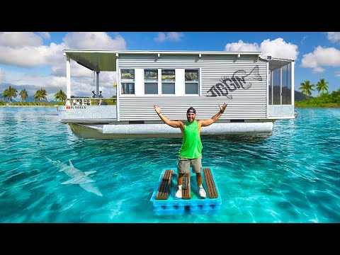 14 DAYS in the OCEAN HouseBoat SURVIVAL!! (Hurricane update)