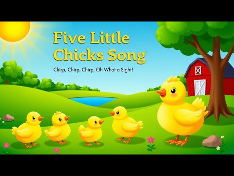 "🎶 Five Little Chicks Song: A Fun Nursery Rhyme Adventure for Kids! 🐣 | Sing Along & Learn!"