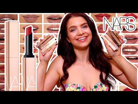 NARS AFTERGLOW SENSUAL SHINE LIPSTICK LIP SWATCHES +WEAR TEST