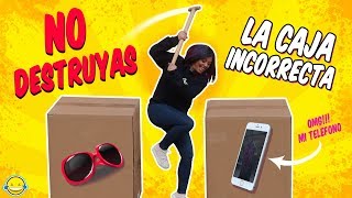 NO DESTRUYAS LA CAJA INCORRECTA CHALLENGE 📦 Reto caja equivocada Momentos Divertidos 😂