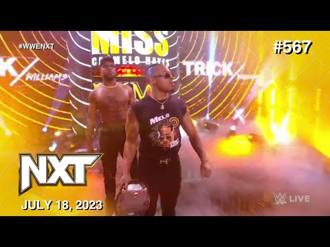 NXT Champion Carmelo Hayes & Trick Williams entrance: WWE NXT, July 18, 2023