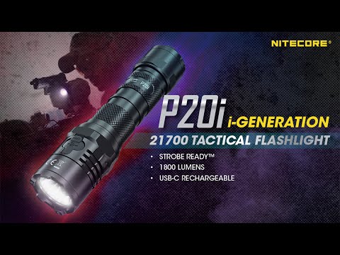 Nitecore P20i iSeries USB-C Rechargeable Tactical Flashlight w/ Silicon Nitrided Strike Bezel