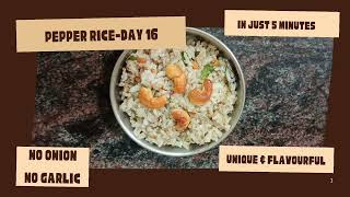 Pepper Rice | No Onion No Garlic recipe | Lunchbox recipe | In jst 5 mins | Margazhi masam Day -16