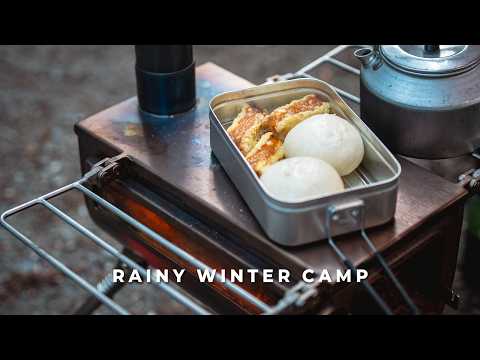 Winter Rain Camping: Staying Warm with a Wood Stove