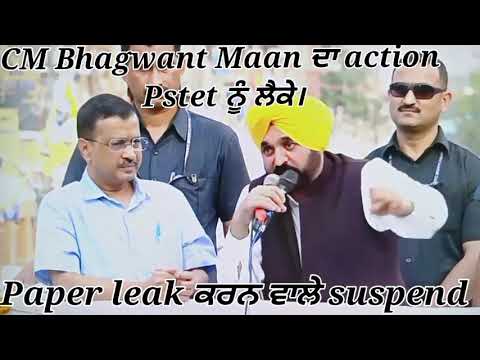 CM Bhagwant Maan ਦਾ action Pstet ਨੂੰ ਲੈਕੇ। Paper leak ਕਰਨ ਵਾਲੇ suspend।PSTET #PSTET2022 #PSTET2023