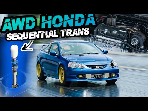 AWD Sequential Turbo Honda K20 FIRST RACE! IT'S FAST (C8 Corvette and Evo IX) - Ep.10