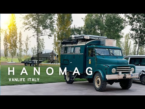 Antique campervan room tour I 70-year-old vintage car I Hanomag, Germany