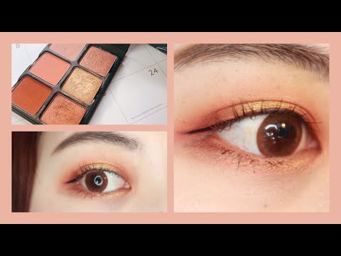 金红日落眼妆 Pinky Sunset Eye Makeup 「Viseart-Theory VII Siren」