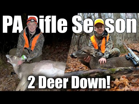 Pennsylvania Rifle Season 2022! | 2 Deer Down! | Self-Filmed Hunting!