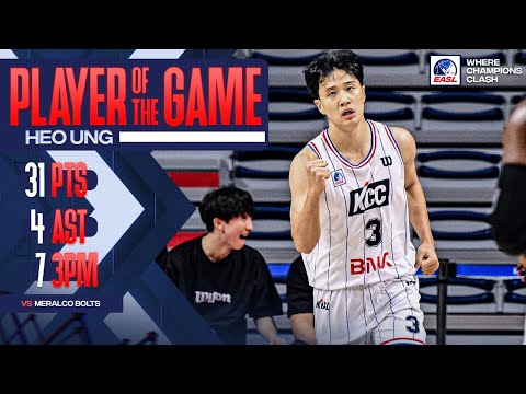 Player of the Game: Busan KCC Egis Heo Ung 31 points vs. Meralco Bolts