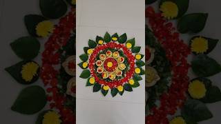 Diwali flower Rangoli decoration design #rangoli #diwali #diy #shorts #festival #festivaldecor #art