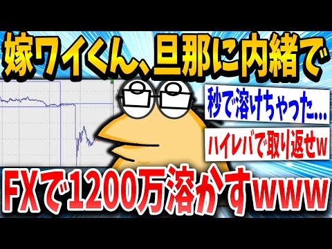 【2ch面白いスレ】ワイくん、旦那に内緒でFXで1200万溶かすwww【ゆっくり解説】