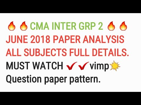 cma inter question paper analysis JUNE 2018