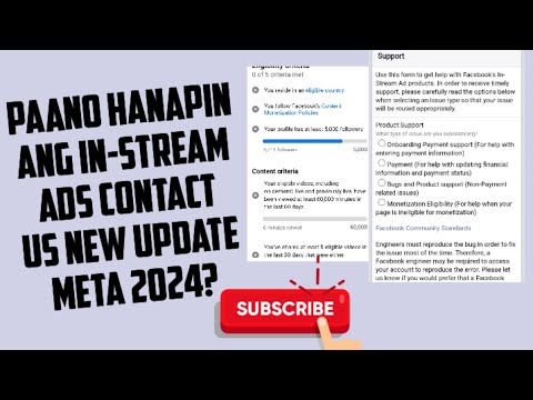 Full video Paano hanapin ang in-stream ads contact us New update meta 2024?  #instreamads