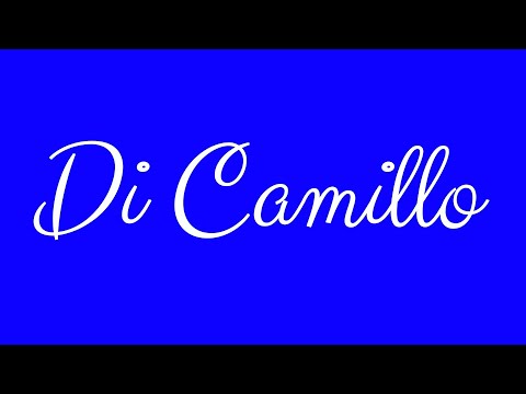 ✎ Di Camillo ✎ English Cursive Handwriting Tutorial