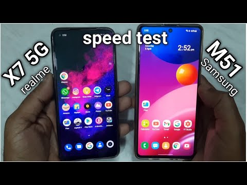 Samsung M51 vs Realme X7 5G speed test snapdragon vs dimensity chipset