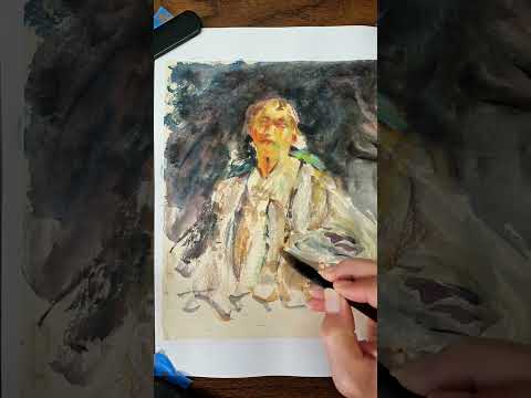 Recreate the 1900 Young Girl portrait by William Merrit Chase on Hemp Paper dry mounted /w silicone