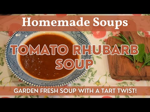 Tomato Rhubarb Soup | Homemade Soups | Garden Fresh Soup Great Hot, Warm or Cold (Rhubarb Gazpacho)