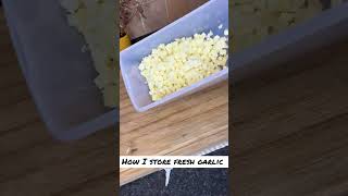 How I store my fresh garlic #timesaving #cooking hacks