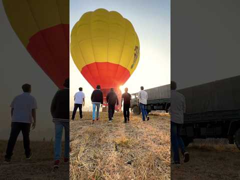 Enjoying the Hot air Balloon at Sanchi Stupa🎈#hotairballon#sanchistupa#worldheritage #mptourism