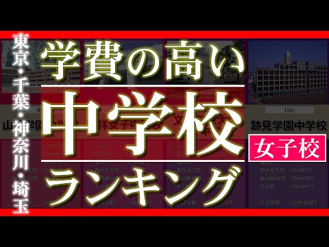 【私立中学】学費の高い女子校ランキング