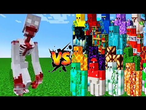 SCP vs 120 DIFFERENT GOLEMS MINECRAFT