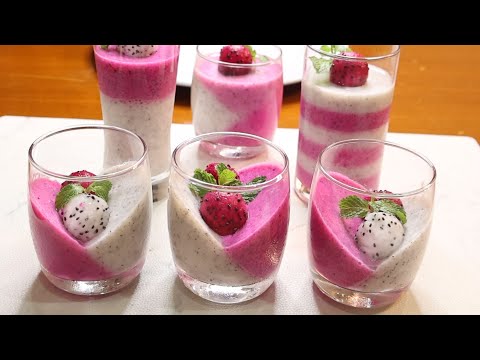 Easy! Dragon fruit dessert/dragon fruit jelly recipe