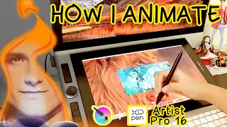 How to Animate FIRE on KRITA using XP PEN Artist Pro 16 (Unboxing & Review)