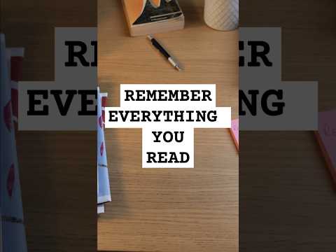 How I Remember Everything I read