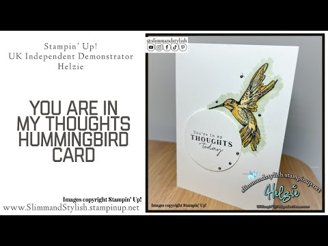 You are in my thoughts hummingbird card