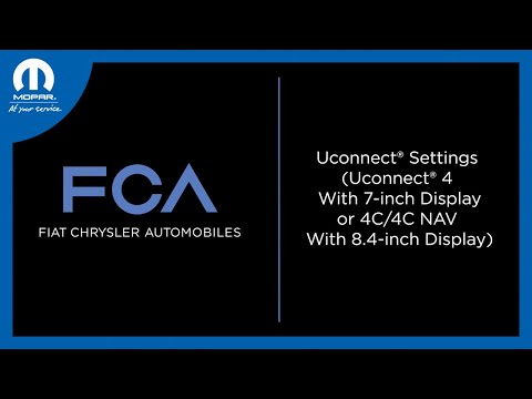 Uconnect® Settings (4/4 NAV-7" or 8.4" Display) | How To | 2024 Chrysler, Dodge, Jeep & Ram Vehicles