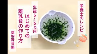 【栄養士のレシピ】はじめての離乳食の作り方（葉物野菜編）