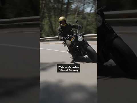 Royal Enfield Guerrilla 450 - crew show video tracking technique