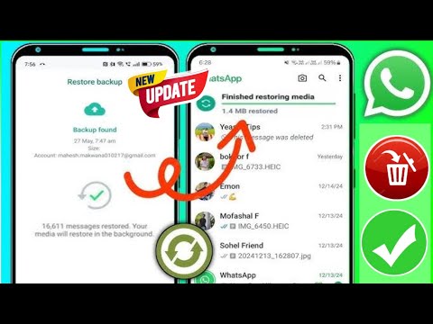 Como recuperar mensagens antigas apagadas no WhatsApp (2025) | Restaurar bate-papo do WhatsApp