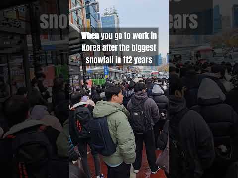 Heaviest snowfall in Korea in 112 years made commuting to work HELL