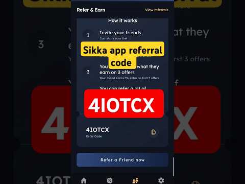 🤑Sikka app refer code #shorts