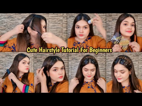 Hairstyle Tutorial: Sleek hairstyle with Pearl Head Band | Cute Hairstyle for Girls | Asma Khan