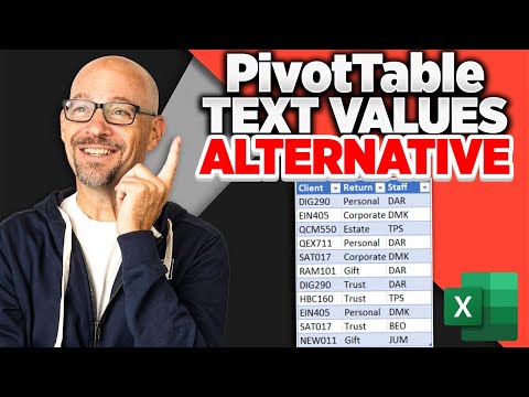 PivotTable Text Values Alternative