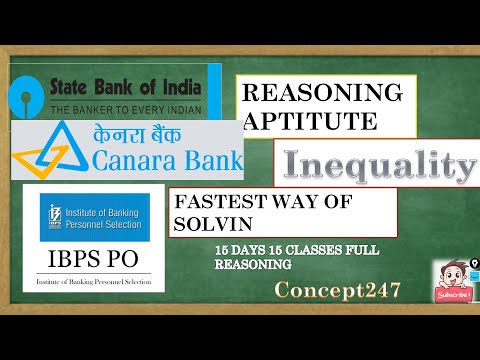 inequality master concept for solving within 5 sec #bank #reasoning #prelims #mains